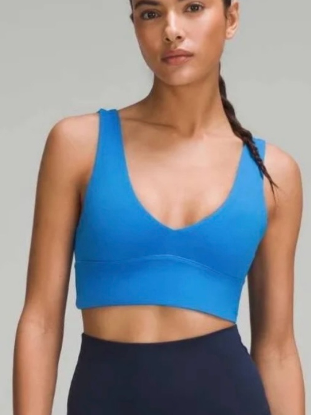 lululemon athletica Bright Blue V-Neck Seamless Crop Bra